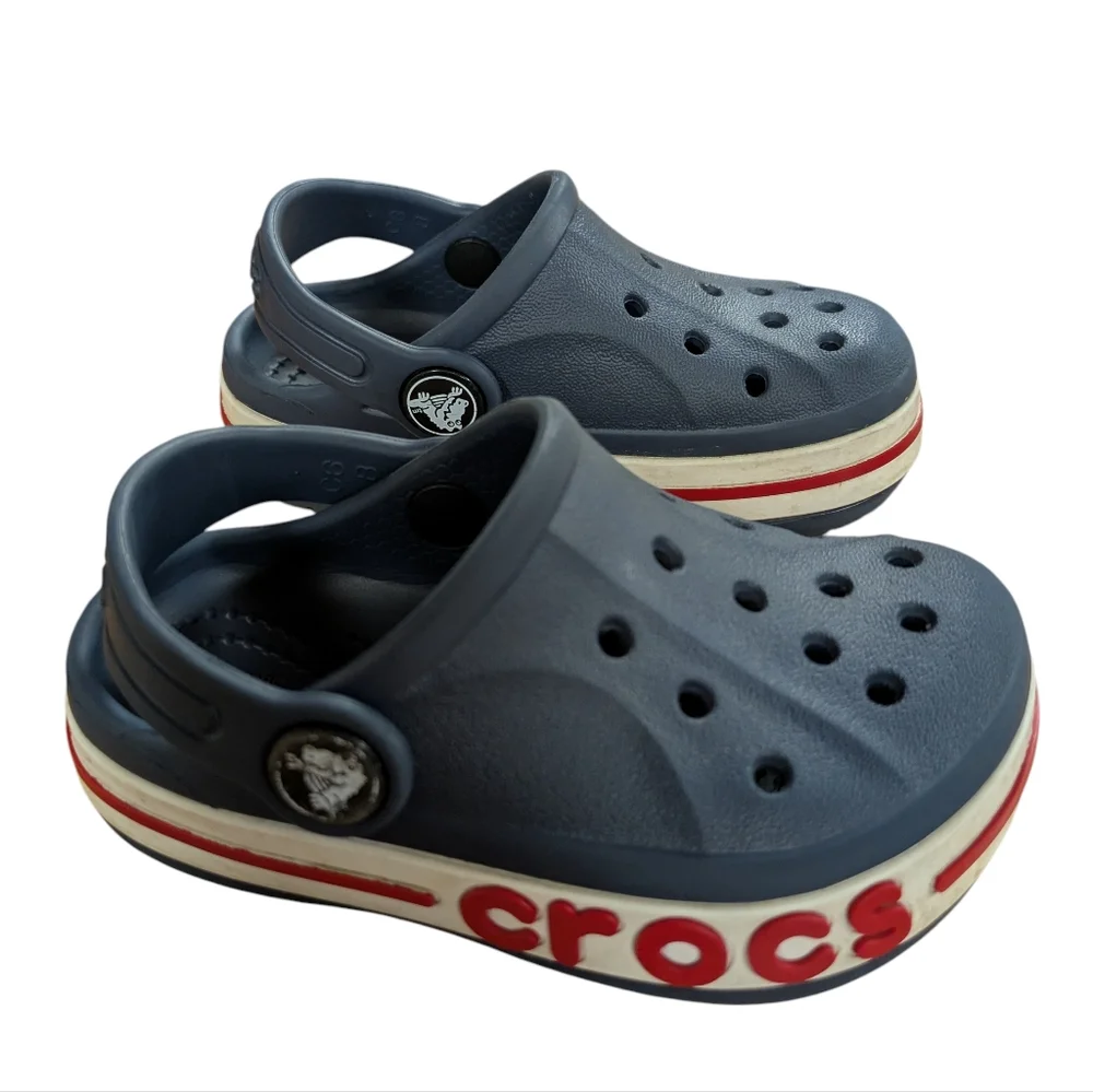 Crocs Bayaband Blue Clogs Childs Size 6